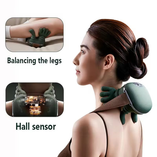 THERALYX Wireless Neck & Shoulder Massager – Electric 4D Kneading Massage Shawl with Heat for Neck, Shoulder,Legs & Back Pain Relief